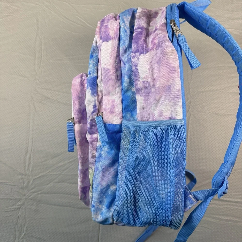 JanSport Big Student Tie Dye Backpack Blue Purple Pink School Bookbag Mesh